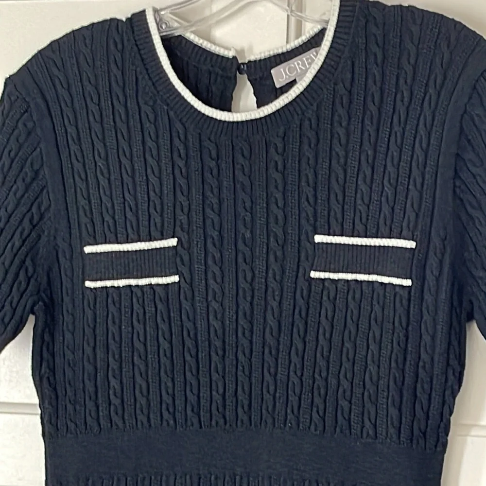 J.Crew Short-sleeve cable-knit sweater-dress BP518